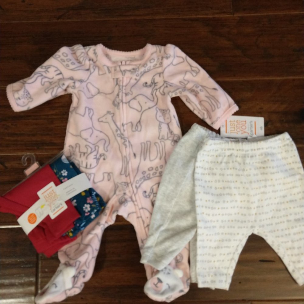 Carter's Baby Girls Sleep Bundle NB